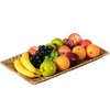 Vintiquewise Natural Decorative Rectangular Hand-Woven Water Hyacinth Serving Tray with Built-in Handles, Medium QI004213.M